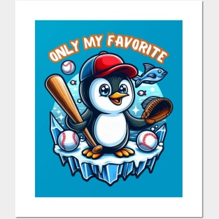 penguin baseball Posters and Art